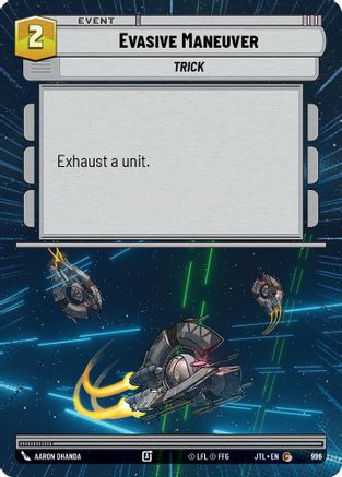 Evasive Maneuver (Hyperspace Foil) (996) - Jump to Lightspeed Foil - Premium Star Wars: Unlimited Single from Fantasy Flight Games - Just $0.09! Shop now at Game Crave Tournament Store
