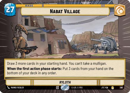 Nabat Village (Hyperspace) (290) - Jump to Lightspeed - Premium Star Wars: Unlimited Single from Fantasy Flight Games - Just $0.30! Shop now at Game Crave Tournament Store