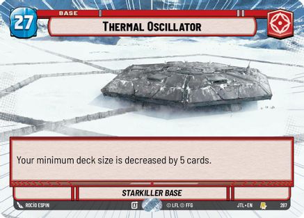 Thermal Oscillator (Hyperspace) (287) - Jump to Lightspeed - Premium Star Wars: Unlimited Single from Fantasy Flight Games - Just $0.44! Shop now at Game Crave Tournament Store