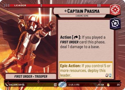Captain Phasma - Chrome Dome (Hyperspace) (272) - Jump to Lightspeed - Premium Star Wars: Unlimited Single from Fantasy Flight Games - Just $0.10! Shop now at Game Crave Tournament Store