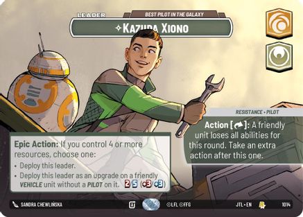 Kazuda Xiono - Best Pilot in the Galaxy (Showcase) (1014) - Jump to Lightspeed Foil - Premium Star Wars: Unlimited Single from Fantasy Flight Games - Just $29.05! Shop now at Game Crave Tournament Store