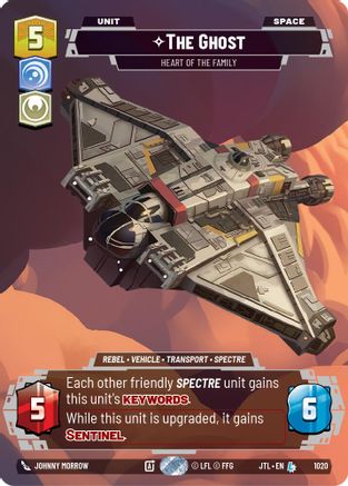 The Ghost - Heart of the Family (Prestige) (1020) - Jump to Lightspeed - Premium Star Wars: Unlimited Single from Fantasy Flight Games - Just $1.64! Shop now at Game Crave Tournament Store