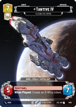 Tantive IV - Fleeing the Empire (Prestige) (1050) - Jump to Lightspeed - Premium Star Wars: Unlimited Single from Fantasy Flight Games - Just $1.07! Shop now at Game Crave Tournament Store
