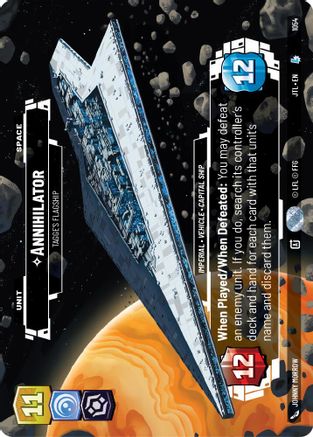 Annihilator - Tagge's Flagship (Prestige Foil) (1054) - Jump to Lightspeed Foil - Premium Star Wars: Unlimited Single from Fantasy Flight Games - Just $4.34! Shop now at Game Crave Tournament Store
