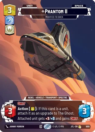 Phantom II - Modified to Dock (Prestige Foil) (1055) - Jump to Lightspeed Foil - Premium Star Wars: Unlimited Single from Fantasy Flight Games - Just $1.19! Shop now at Game Crave Tournament Store
