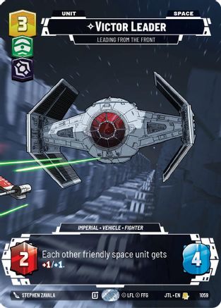 Victor Leader - Leading from the Front (Prestige Foil) (1059) - Jump to Lightspeed Foil - Premium Star Wars: Unlimited Single from Fantasy Flight Games - Just $4.32! Shop now at Game Crave Tournament Store