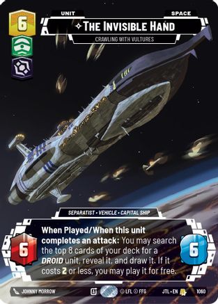 The Invisible Hand - Crawling With Vultures (Prestige Foil) (1060) - Jump to Lightspeed Foil - Premium Star Wars: Unlimited Single from Fantasy Flight Games - Just $1.72! Shop now at Game Crave Tournament Store