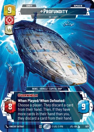 Profundity - We Fight! (Prestige Foil) (1071) - Jump to Lightspeed Foil - Premium Star Wars: Unlimited Single from Fantasy Flight Games - Just $1.45! Shop now at Game Crave Tournament Store
