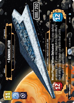 Annihilator - Tagge's Flagship (Serialized) (1090) - Jump to Lightspeed Foil - Premium Star Wars: Unlimited Single from Fantasy Flight Games - Just $132.30! Shop now at Game Crave Tournament Store