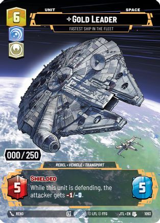 Gold Leader - Fastest Ship in the Fleet (Serialized) (1093) - Jump to Lightspeed Foil - Premium Star Wars: Unlimited Single from Fantasy Flight Games - Just $40.50! Shop now at Game Crave Tournament Store