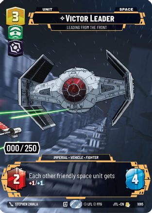 Victor Leader - Leading from the Front (Serialized) (1095) - Jump to Lightspeed Foil - Premium Star Wars: Unlimited Single from Fantasy Flight Games - Just $106.65! Shop now at Game Crave Tournament Store
