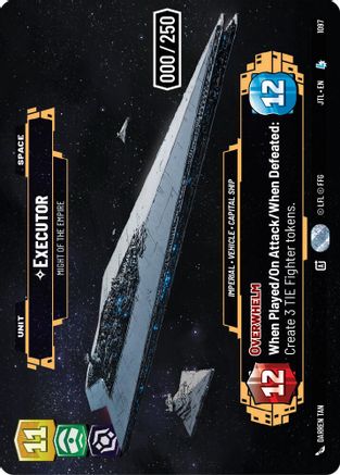 Executor - Might of the Empire (Serialized) (1097) - Jump to Lightspeed Foil - Premium Star Wars: Unlimited Single from Fantasy Flight Games - Just $94.50! Shop now at Game Crave Tournament Store