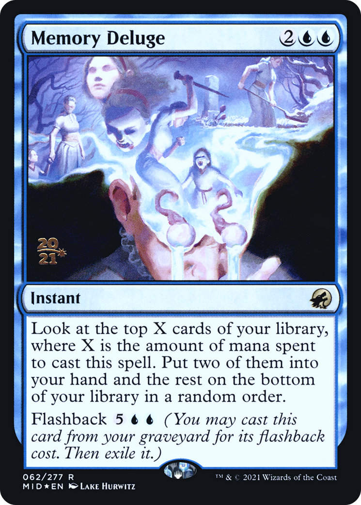 Memory Deluge (PMID-62S) - Innistrad: Midnight Hunt Promos Foil - Premium MTG Single from Wizards of the Coast - Just $0.12! Shop now at Game Crave Tournament Store