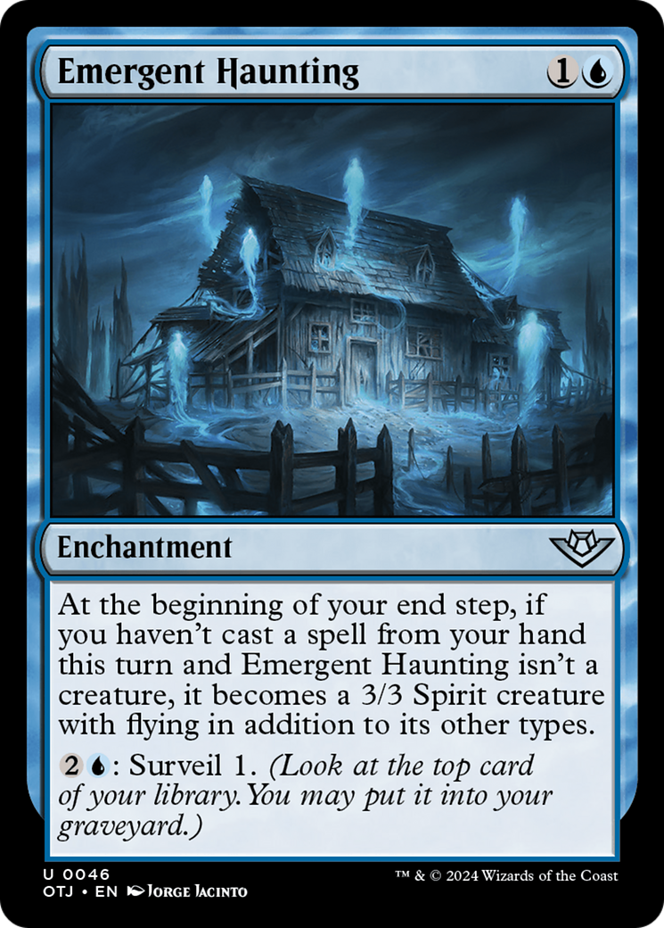 Emergent Haunting (OTJ-046) - Outlaws of Thunder Junction - Premium MTG Single from Wizards of the Coast - Just $0.25! Shop now at Game Crave Tournament Store