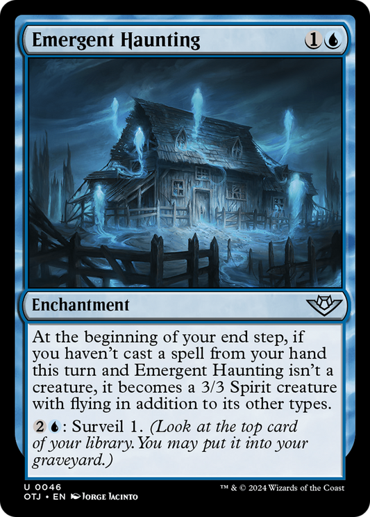 Emergent Haunting (OTJ-046) - Outlaws of Thunder Junction Foil - Premium MTG Single from Wizards of the Coast - Just $0.25! Shop now at Game Crave Tournament Store