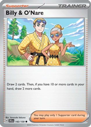 Billy & O'Nare 142 - SV09 Journey Together Reverse Holofoil