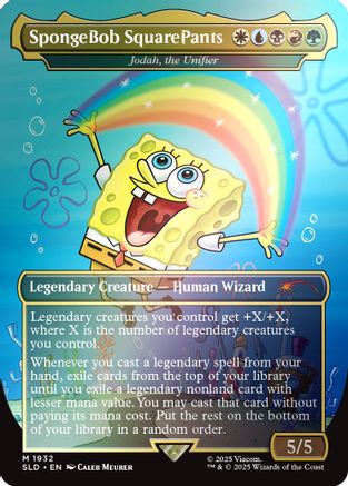 SpongeBob SquarePants - Jodah, the Unifier (Rainbow Foil) (SLD-1932) - Secret Lair Drop Series Foil - Premium MTG Single from Wizards of the Coast - Just $4.51! Shop now at Game Crave Tournament Store