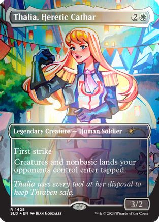 Thalia, Heretic Cathar (Rainbow Foil) (SLD-1428) - Secret Lair Drop Series Foil - Premium MTG Single from Wizards of the Coast - Just $1.09! Shop now at Game Crave Tournament Store