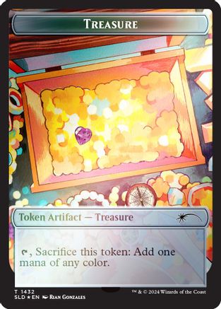Treasure Token (1432) (Rainbow Foil) (SLD-1432) - Secret Lair Drop Series Foil - Premium MTG Single from Wizards of the Coast - Just $0.58! Shop now at Game Crave Tournament Store