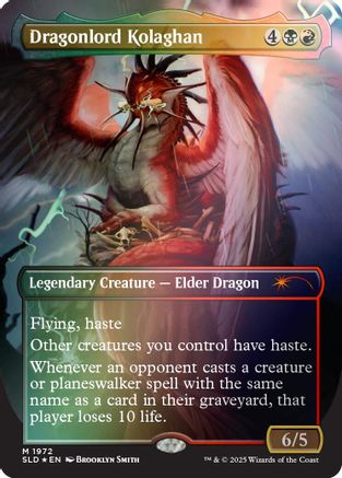 Dragonlord Kolaghan (1972) (Rainbow Foil) (SLD-1972) - Secret Lair Drop Series Foil - Premium MTG Single from Wizards of the Coast - Just $3.15! Shop now at Game Crave Tournament Store