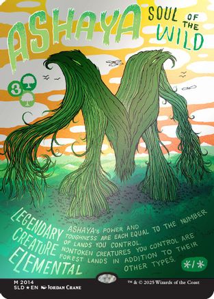 Ashaya, Soul of the Wild (Rainbow Foil) (SLD-2014) - Secret Lair Drop Series Foil - Premium MTG Single from Wizards of the Coast - Just $2.87! Shop now at Game Crave Tournament Store