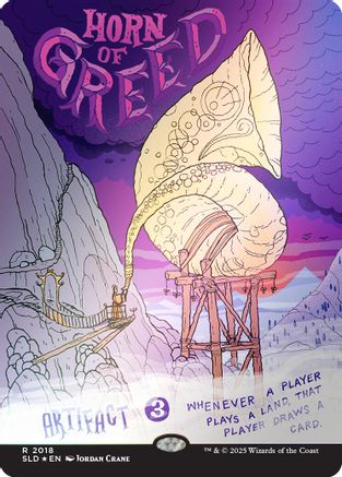 Horn of Greed (Rainbow Foil) (SLD-2018) - Secret Lair Drop Series Foil - Premium MTG Single from Wizards of the Coast - Just $3.17! Shop now at Game Crave Tournament Store