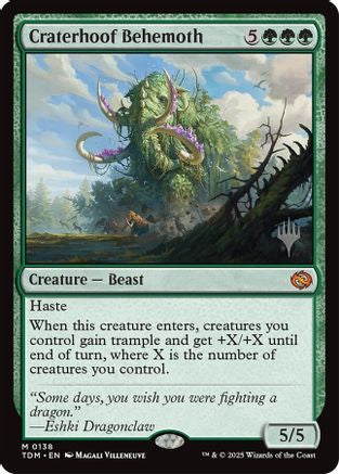 Craterhoof Behemoth (PPTDM-138) - Promo Pack: Tarkir: Dragonstorm - Premium MTG Single from Wizards of the Coast - Just $4.22! Shop now at Game Crave Tournament Store