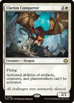 Clarion Conqueror (PPTDM-005) - Promo Pack: Tarkir: Dragonstorm - Premium MTG Single from Wizards of the Coast - Just $0.89! Shop now at Game Crave Tournament Store