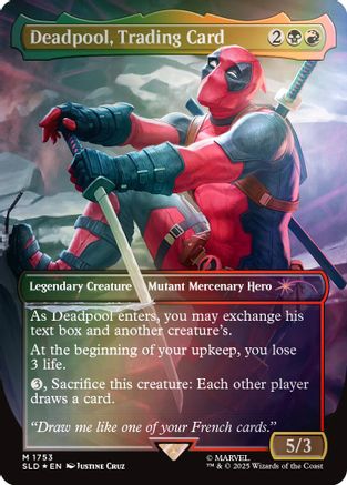 Deadpool, Trading Card (Rainbow Foil) (SLD-1753) - Secret Lair Drop Foil - Premium MTG Single from Wizards of the Coast - Just $4.04! Shop now at Game Crave Tournament Store