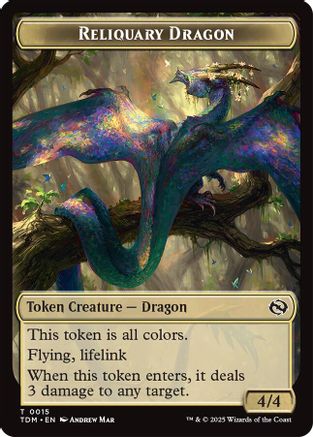 Reliquary Dragon // Dragon (0011) Double-Sided Token (TDM-15 // 11) - Tarkir: Dragonstorm - Premium MTG Single from Wizards of the Coast - Just $0.03! Shop now at Game Crave Tournament Store