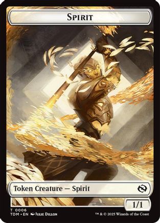 Spirit (0006) // Spirit (0007) Double-Sided Token (TDM-6 // 7) - Tarkir: Dragonstorm Foil - Premium MTG Single from Wizards of the Coast - Just $0.04! Shop now at Game Crave Tournament Store