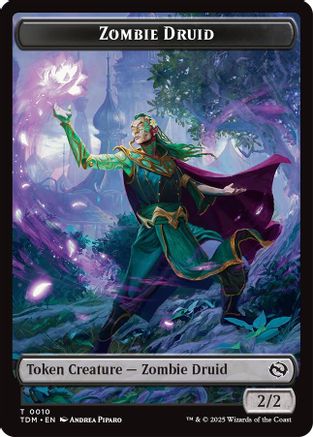 Zombie Druid // Treasure Double-Sided Token (TDM-10 // 16) - Tarkir: Dragonstorm Foil - Premium MTG Single from Wizards of the Coast - Just $0.16! Shop now at Game Crave Tournament Store