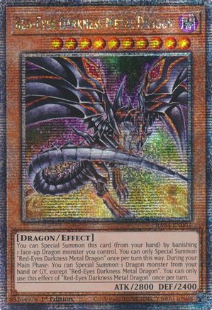 Red-Eyes Darkness Metal Dragon (Alternate Art) (Quarter Century Secret Rare) (RA04-EN003) - Quarter Century Stampede 1st Edition - Premium Yugioh Single from Konami - Just $11.64! Shop now at Game Crave Tournament Store