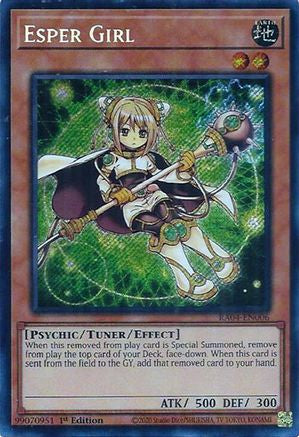 Esper Girl (Secret Rare) (RA04-EN006) - Quarter Century Stampede 1st Edition - Premium Yugioh Single from Konami - Just $0.25! Shop now at Game Crave Tournament Store
