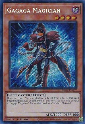 Gagaga Magician (Secret Rare) (RA04-EN007) - Quarter Century Stampede 1st Edition - Premium Yugioh Single from Konami - Just $0.25! Shop now at Game Crave Tournament Store