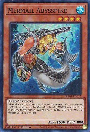 Mermail Abysspike (RA04-EN012) - Quarter Century Stampede 1st Edition - Premium Yugioh Single from Konami - Just $0.25! Shop now at Game Crave Tournament Store