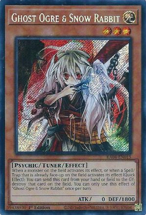 Ghost Ogre & Snow Rabbit (Secret Rare) (RA04-EN015) - Quarter Century Stampede 1st Edition - Premium Yugioh Single from Konami - Just $0.50! Shop now at Game Crave Tournament Store