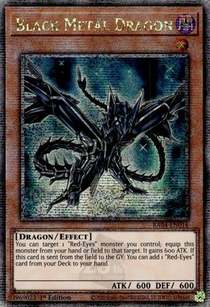 Black Metal Dragon (Quarter Century Secret Rare) (RA04-EN016) - Quarter Century Stampede 1st Edition - Premium Yugioh Single from Konami - Just $9.10! Shop now at Game Crave Tournament Store