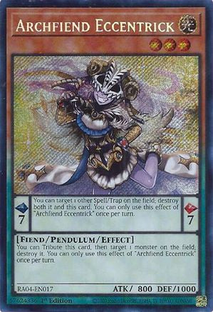 Archfiend Eccentrick (Secret Rare) (RA04-EN017) - Quarter Century Stampede 1st Edition - Premium Yugioh Single from Konami - Just $0.25! Shop now at Game Crave Tournament Store