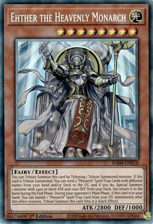 Ehther the Heavenly Monarch (PCR) (RA04-EN018) - Quarter Century Stampede 1st Edition - Premium Yugioh Single from Konami - Just $0.27! Shop now at Game Crave Tournament Store
