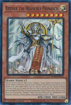 Ehther the Heavenly Monarch (RA04-EN018) - Quarter Century Stampede 1st Edition - Premium Yugioh Single from Konami - Just $0.25! Shop now at Game Crave Tournament Store