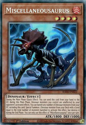 Miscellaneousaurus (PCR) (RA04-EN022) - Quarter Century Stampede 1st Edition - Premium Yugioh Single from Konami - Just $0.36! Shop now at Game Crave Tournament Store