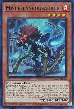 Miscellaneousaurus (RA04-EN022) - Quarter Century Stampede 1st Edition - Premium Yugioh Single from Konami - Just $0.25! Shop now at Game Crave Tournament Store