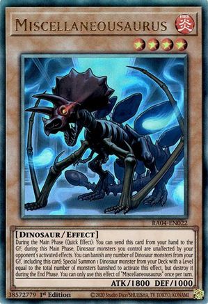Miscellaneousaurus (PUR) (RA04-EN022) - Quarter Century Stampede 1st Edition - Premium Yugioh Single from Konami - Just $0.27! Shop now at Game Crave Tournament Store