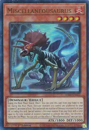 Miscellaneousaurus (UR) (RA04-EN022) - Quarter Century Stampede 1st Edition - Premium Yugioh Single from Konami - Just $0.25! Shop now at Game Crave Tournament Store
