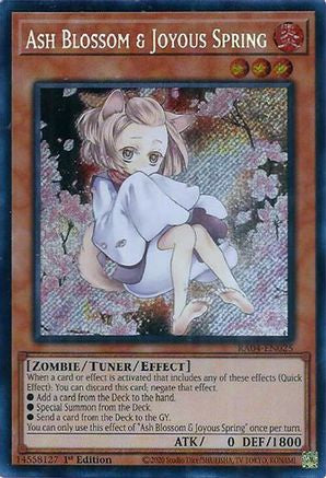 Ash Blossom & Joyous Spring (Alternate Art) (Secret Rare) (RA04-EN025) - Quarter Century Stampede 1st Edition - Premium Yugioh Single from Konami - Just $1.65! Shop now at Game Crave Tournament Store