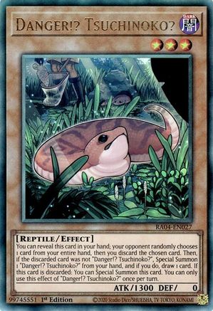 Danger!? Tsuchinoko? (PUR) (RA04-EN027) - Quarter Century Stampede 1st Edition - Premium Yugioh Single from Konami - Just $0.26! Shop now at Game Crave Tournament Store