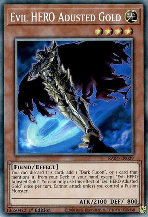 Evil HERO Adusted Gold (PCR) (RA04-EN029) - Quarter Century Stampede 1st Edition - Premium Yugioh Single from Konami - Just $0.58! Shop now at Game Crave Tournament Store