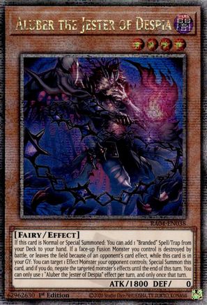 Aluber the Jester of Despia (New Art) (Quarter Century Secret Rare) (RA04-EN038) - Quarter Century Stampede 1st Edition - Premium Yugioh Single from Konami - Just $24.97! Shop now at Game Crave Tournament Store