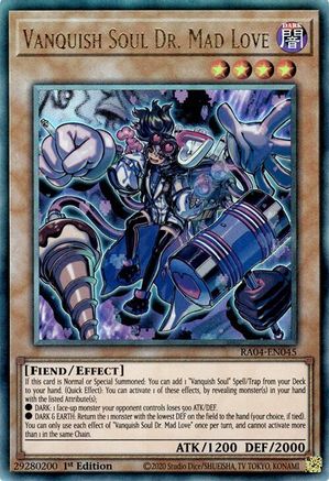 Vanquish Soul Dr. Mad Love (PUR) (RA04-EN045) - Quarter Century Stampede 1st Edition - Premium Yugioh Single from Konami - Just $0.33! Shop now at Game Crave Tournament Store